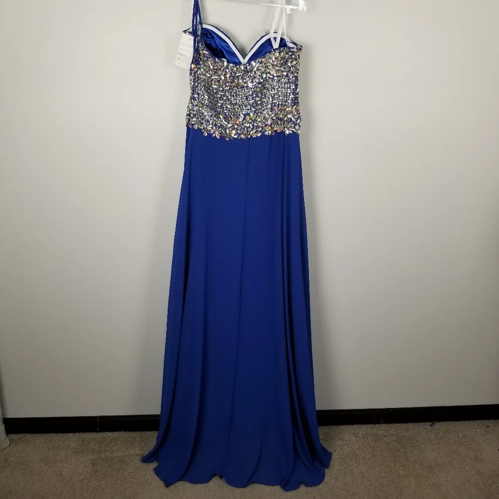 NWT Envious Formal Strapless Prom Dress Sz 16 C2 - Picture 5 of 7